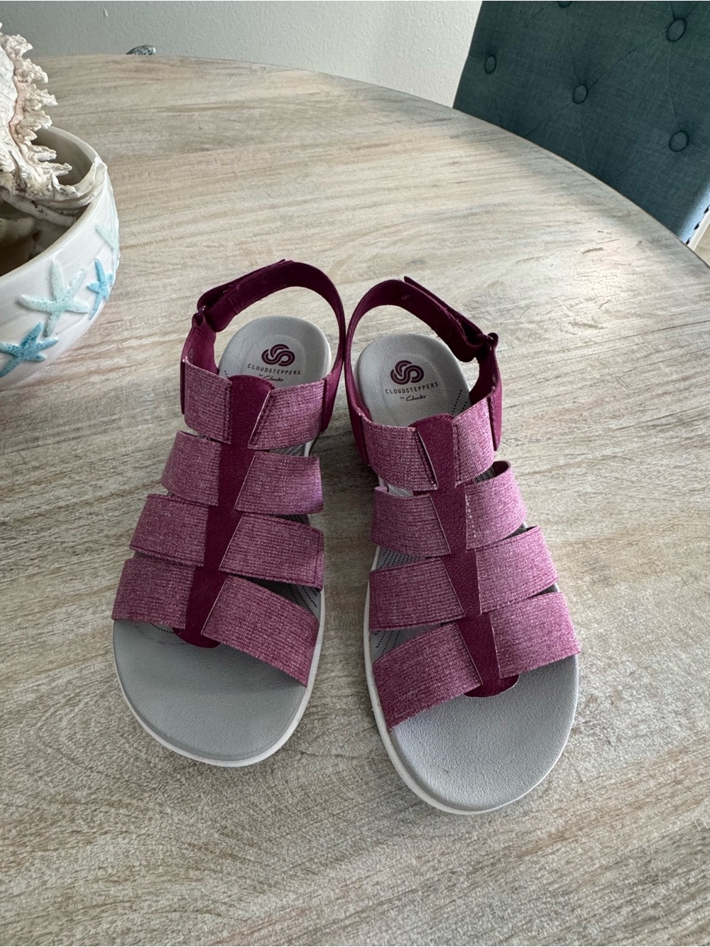 Cloudsteppers by Clarks Rose-Pink Multi-Strap Comfort Sandals